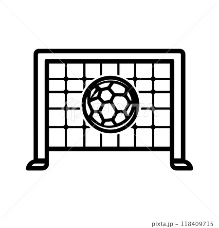 penalty icon or modern line symbol. Vector line art and icon design with bold outline. Black and white Pixel Perfect minimalistic symbol isolated white background. Silhouette simple thin sign 118409715