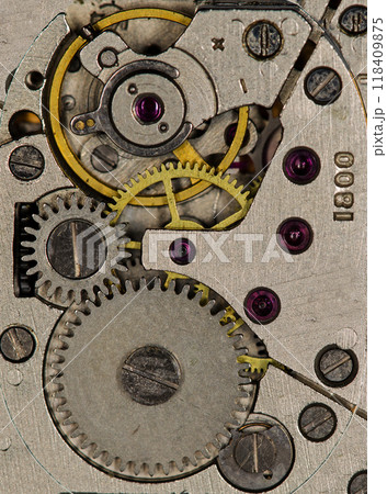 old clockwork, metal gears close up old clockwork, metal gears close up 118409875