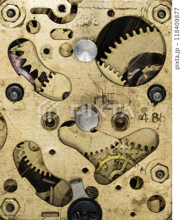 old clockwork, metal gears close up old clockwork, metal gears close up 118409877