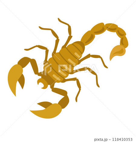 Brown scorpion on white background. Brown scorpion on white background. 118410353