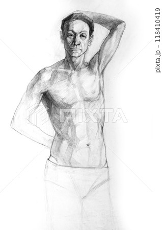pencil drawing illustration, portrait, sketch 118410419