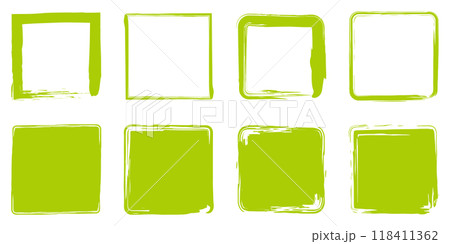 筆 四角 シンプル 黄緑 セット 筆 四角 シンプル 黄緑 セット 118411362