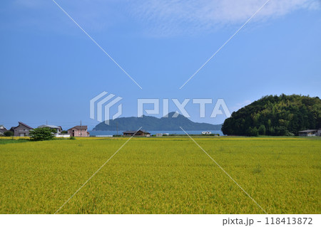 丹後宮津・日置の田園風景と宮津湾 丹後宮津・日置の田園風景と宮津湾 118413872