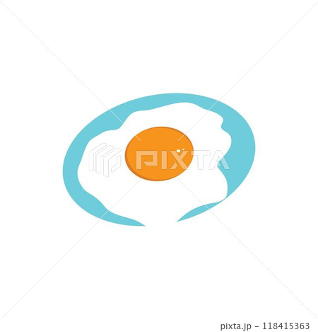 Egg illustration logo vector Egg illustration logo vector 118415363