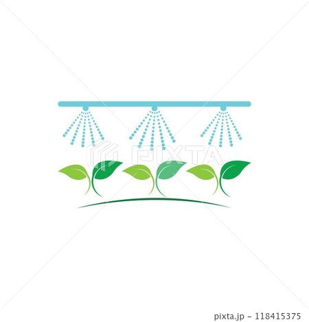Irrigation logo design vector. Icon Symbol. Template Illustration Irrigation logo design vector. Icon Symbol. Template Illustration 118415375