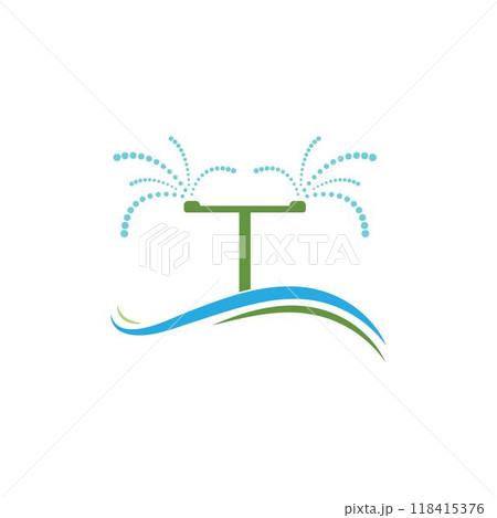 Irrigation logo design vector. Icon Symbol. Template Illustration Irrigation logo design vector. Icon Symbol. Template Illustration 118415376