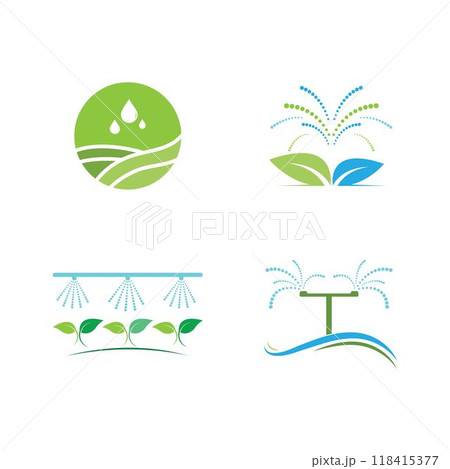 Irrigation logo design vector. Icon Symbol. Template Illustration 118415377