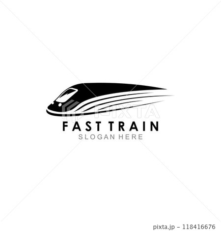 Train illustration logo vector flat design Train illustration logo vector flat design 118416676