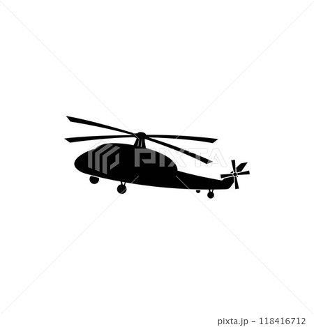 helicopter vector design ilustration logo 118416712