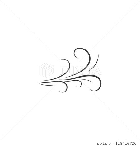 Wind symbol logo design vector template 118416726