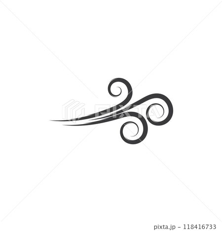 Wind symbol logo design vector template Wind symbol logo design vector template 118416733