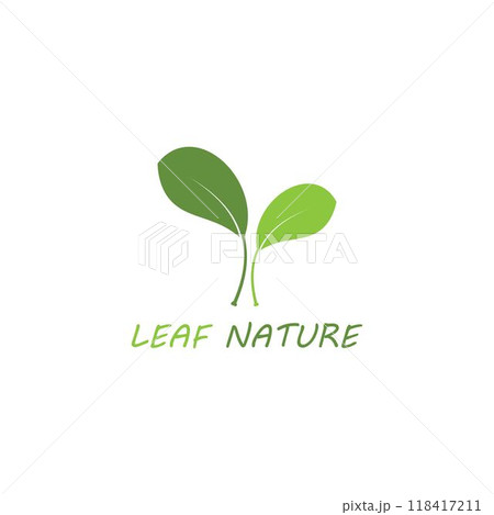 green leaf ecology nature element vector icon green leaf ecology nature element vector icon 118417211