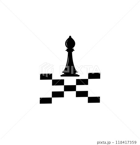 Chess pieces vector illustration. Chess Pieces: King, Knight, Rook, Pawns on a chessboard. Chess pieces vector illustration. Chess Pieces: King, Knight, Rook, Pawns on a chessboard. 118417359