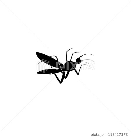 Mosquito Logo Design Vector Illustration. Mosquito Design Template Mosquito Logo Design Vector Illustration. Mosquito Design Template 118417378