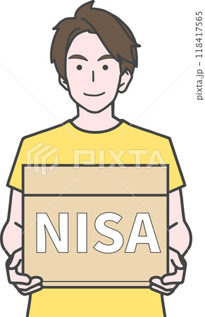 NISA口座に投資する男性 118417565