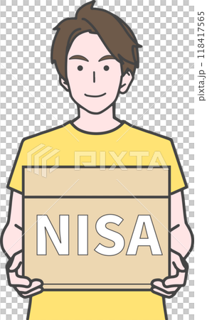 NISA口座に投資する男性 118417565