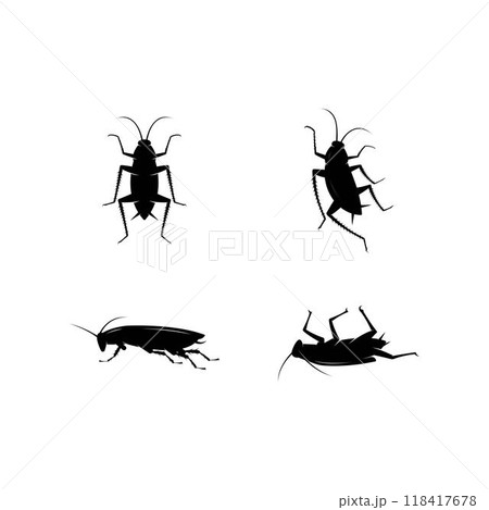 Cockroach logo. Isolated cockroach on white background Cockroach logo. Isolated cockroach on white background 118417678