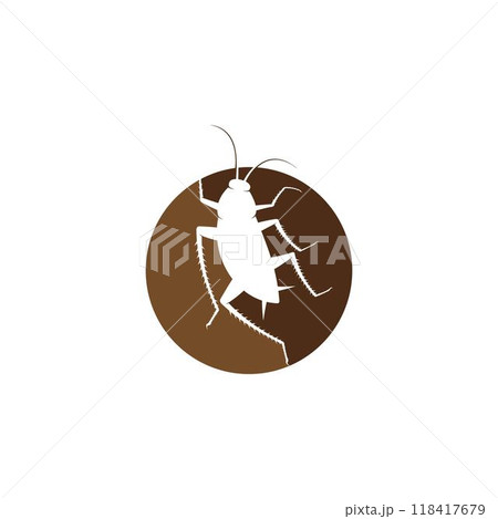 Cockroach logo. Isolated cockroach on white background 118417679