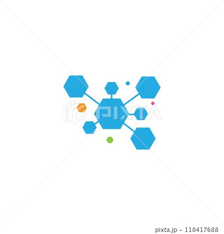 Molecule logo template vector icon 118417688
