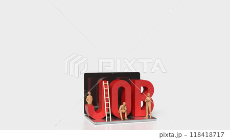 The Job Text for Business concept 3d rendering 118418717