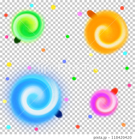Colorful lollipop candies background design illustration Colorful lollipop candies background design illustration 118420420