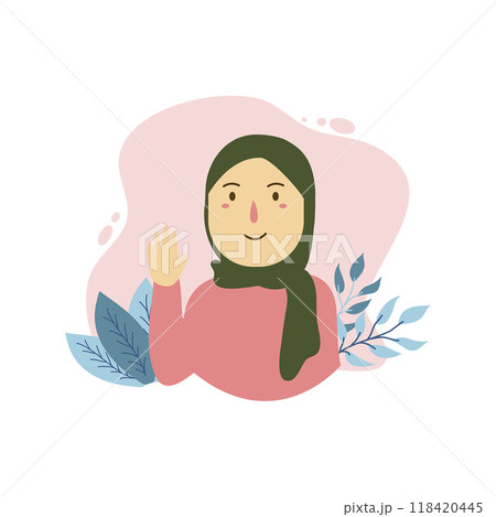 beautiful Muslim women wearing hijab illustration beautiful Muslim women wearing hijab illustration 118420445