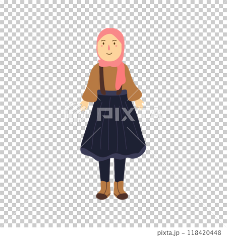 modern people in islamic clothes style  118420448