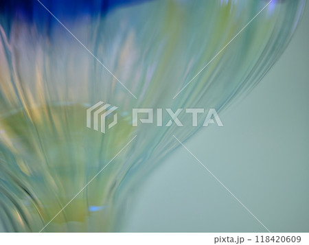 ガラスの花瓶のクローズアップ ガラスの花瓶のクローズアップ 118420609