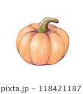 水彩で描いたハロウィンのかぼちゃ 118421187