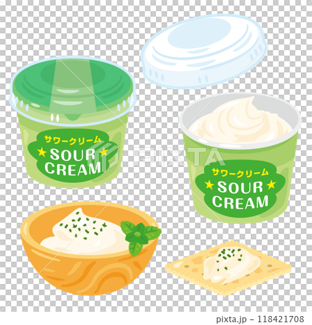 容器に入ったサワークリームセット 118421708