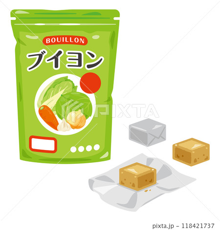 パック入りのブイヨンセット 118421737