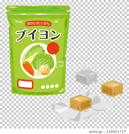 パック入りのブイヨンセット 118421737