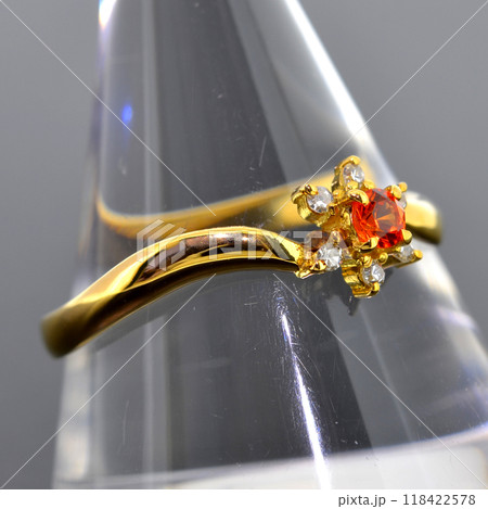 シトリンダイヤモンドリング シトリンダイヤモンドリング 118422578