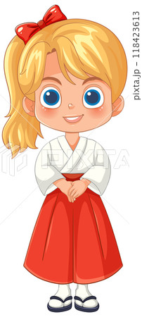 Cute Girl in Traditional Outfit Cute Girl in Traditional Outfit 118423613