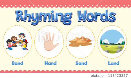 Rhyming Words Illustration Rhyming Words Illustration 118423827