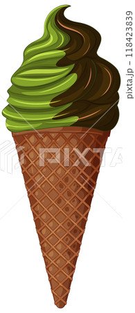 Delicious Chocolate and Mint Ice Cream 118423839