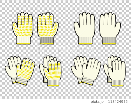 Work gloves and anti-slip work gloves 118424953