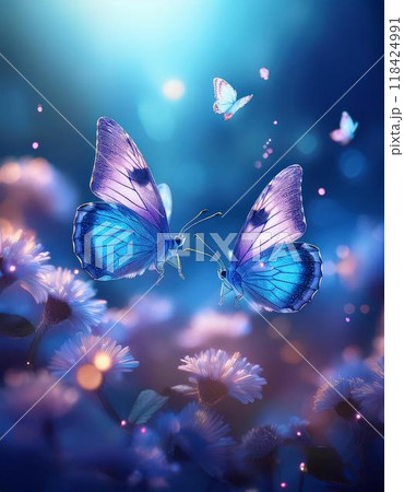水色の蝶々 118424991