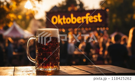 woman with beer. inscription "Oktoberfest" woman with beer. inscription "Oktoberfest" 118425262