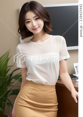 AIフォト　美女OL 118425442