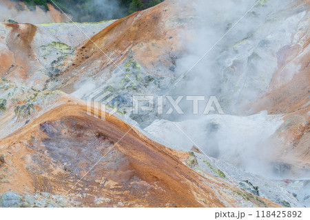 噴煙を上げる地獄谷 噴煙を上げる地獄谷 118425892