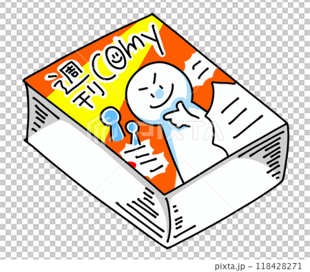 A simple and relaxed monthly manga magazine with solid colors 118428271