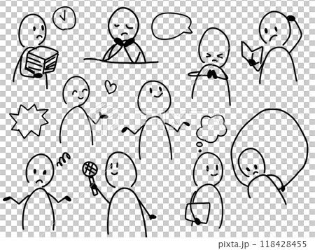 各種鬆散簡筆畫的插圖集 118428455