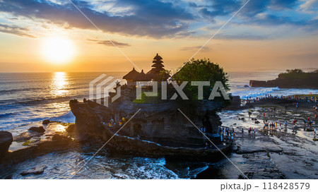Tanah Lot Temple at sunset in Bali Island, Indonesia. Tanah Lot Temple at sunset in Bali Island, Indonesia. 118428579
