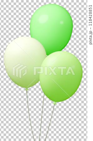 3D画像_風船_緑 118428851