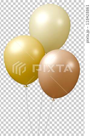 3D画像_風船_金色 118428861