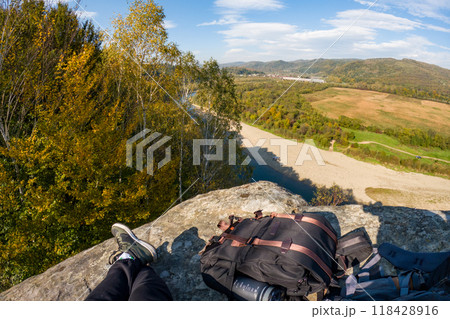 Scenic Overlook with Autumn Foliage 118428916