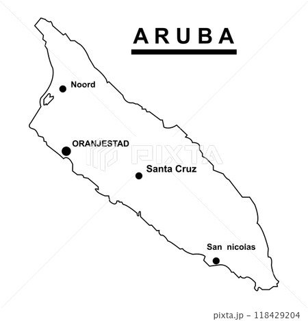 Aruba map icon Aruba map icon 118429204