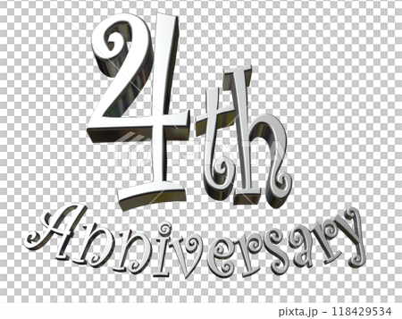 3DCG characters "4th Anniversary" Silver, Silver 3DCG characters "4th Anniversary" Silver, Silver 118429534