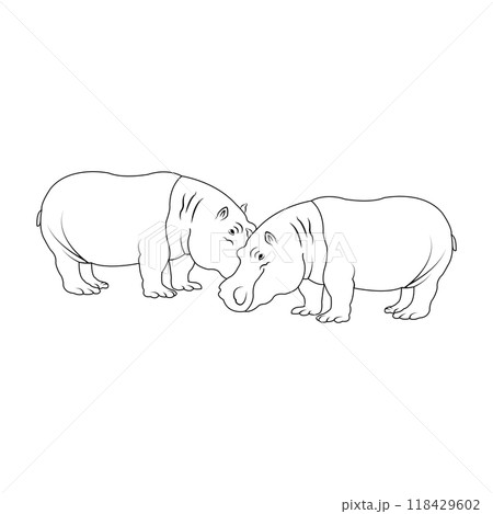 Hippopotamus icon 118429602